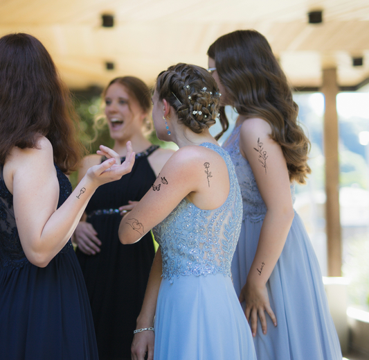 Hochzeitstattoos - Set aus 43 Motiven