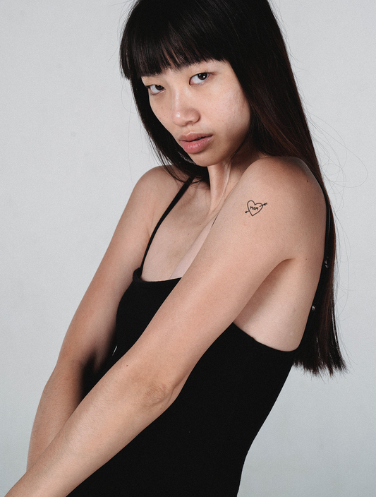 Oldschool Herz mit Pfeil und Mom