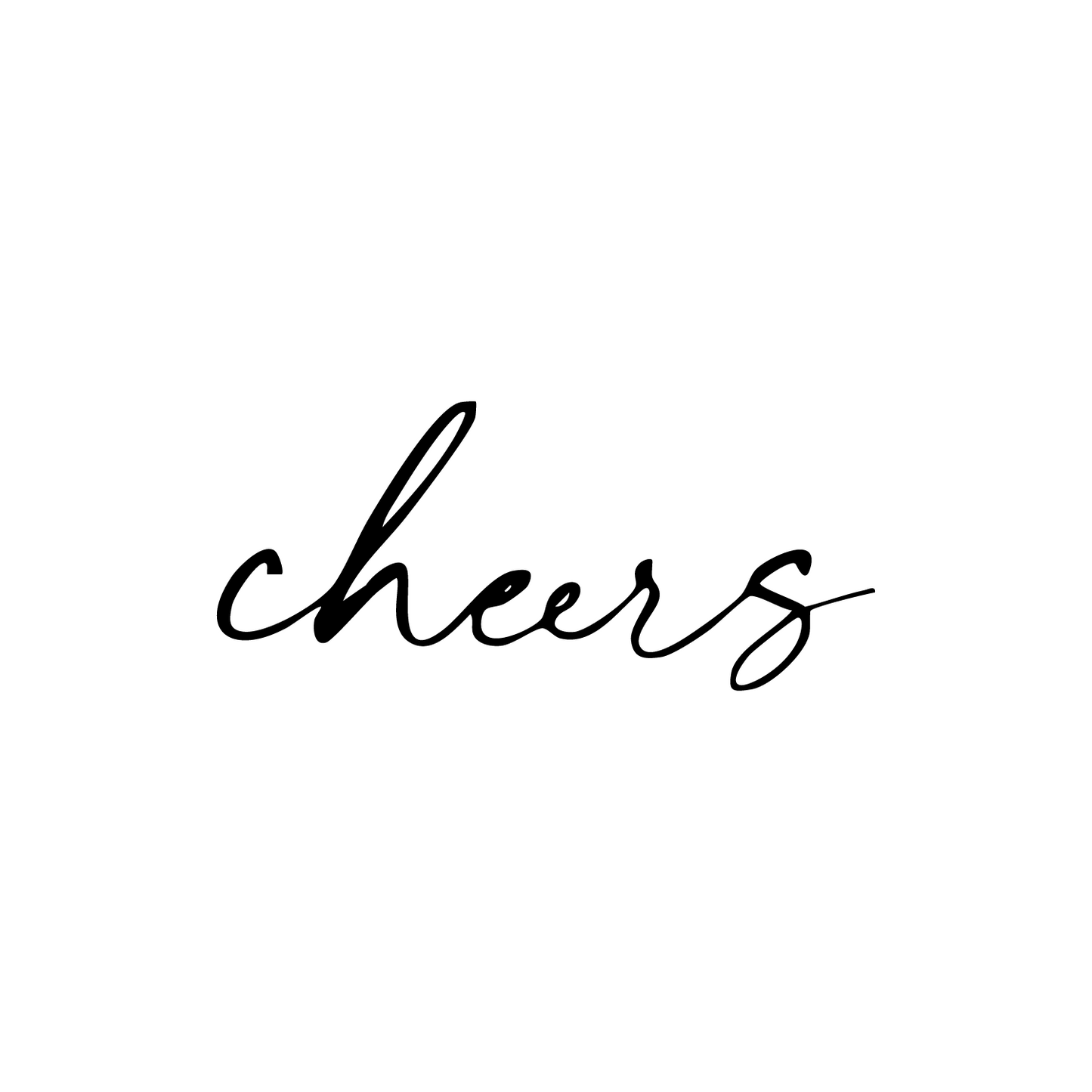 "cheers" lettering