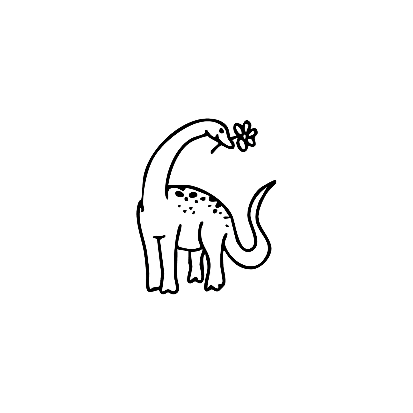 Süßer Dino mit Blume