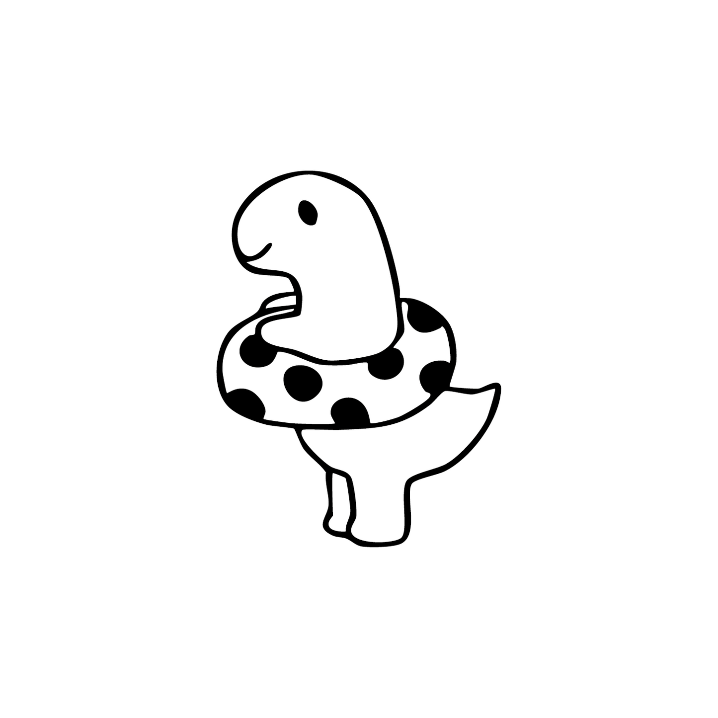 Süßer Dino mit Schwimmring