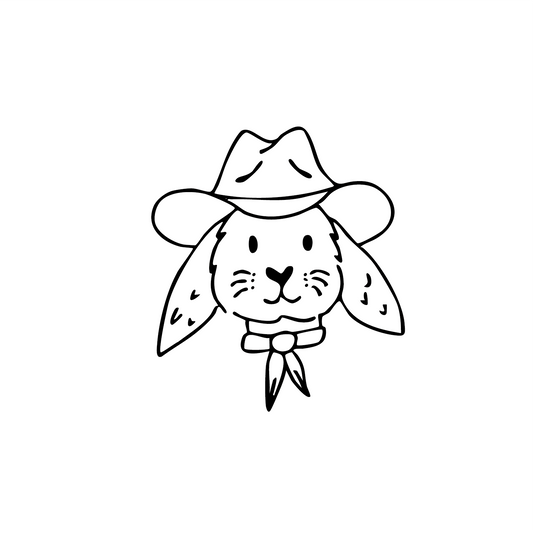 Hase mit Cowboyhut