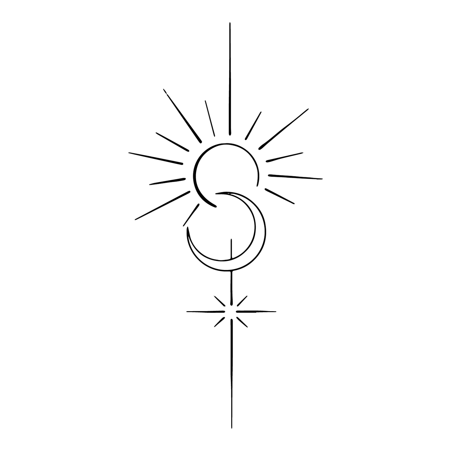 Fineline Sonne Mond Sterne